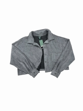 Jacket Shirt By Wild Fable In Grey, Size: Xs Stand Collar