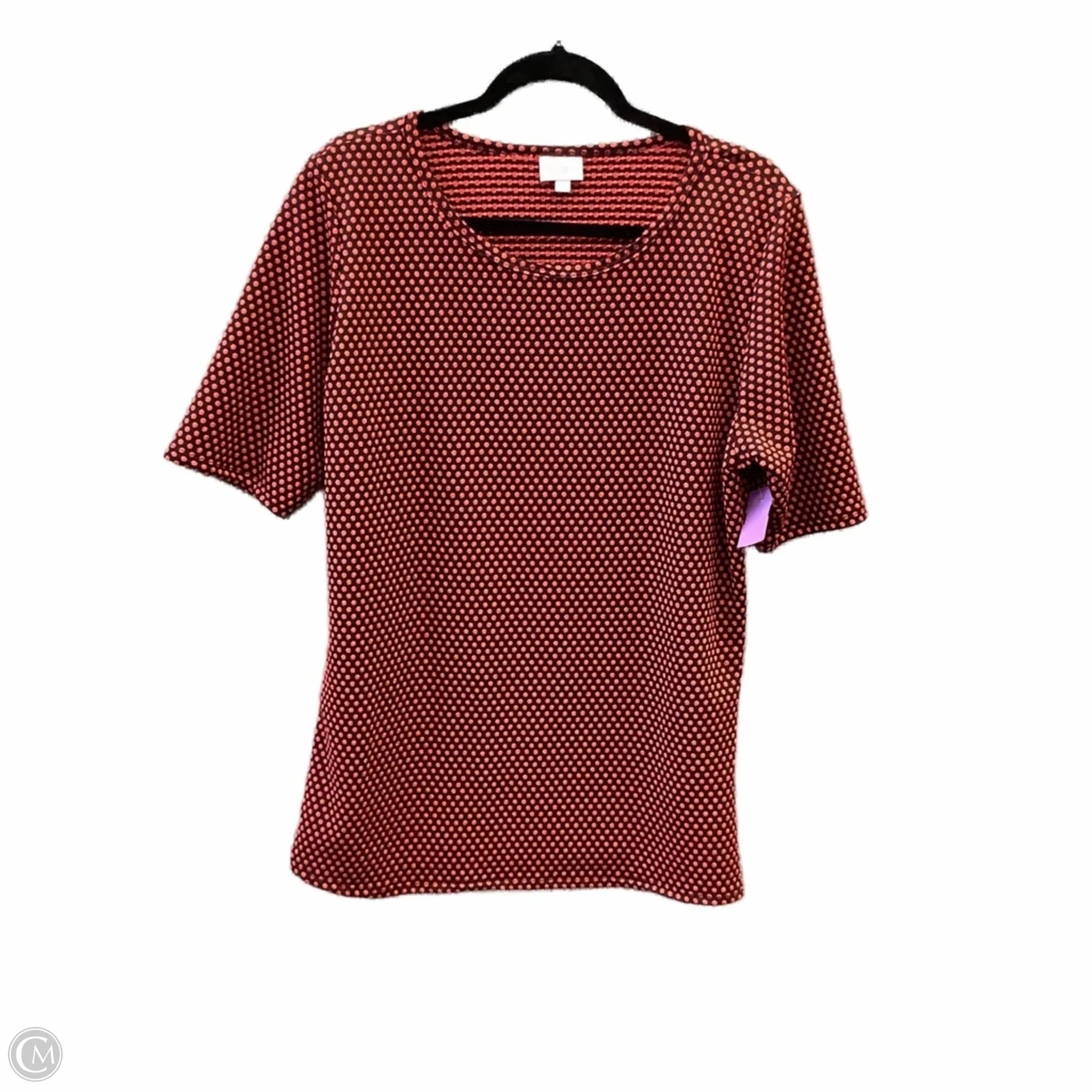 Top Short Sleeve By Lularoe In Black & Orange, Size: 3x Universal Silhouette Outdoor Sports