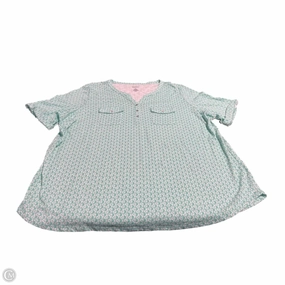 Top Short Sleeve Basic By Croft And Barrow In Aqua, Size: 3x Outdoor Leisure