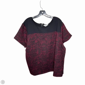 Top Short Sleeve By Liz Claiborne In Black & Purple, Size: 3x Light Outfit