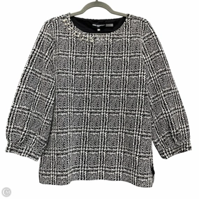 Trendy Look Minimal Bulk Sweater Designer By Karl Lagerfeld In Black & White, Size: S