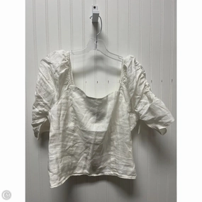 V neck elegance Top Short Sleeve By Rachel Zoe In White, Size: Xl