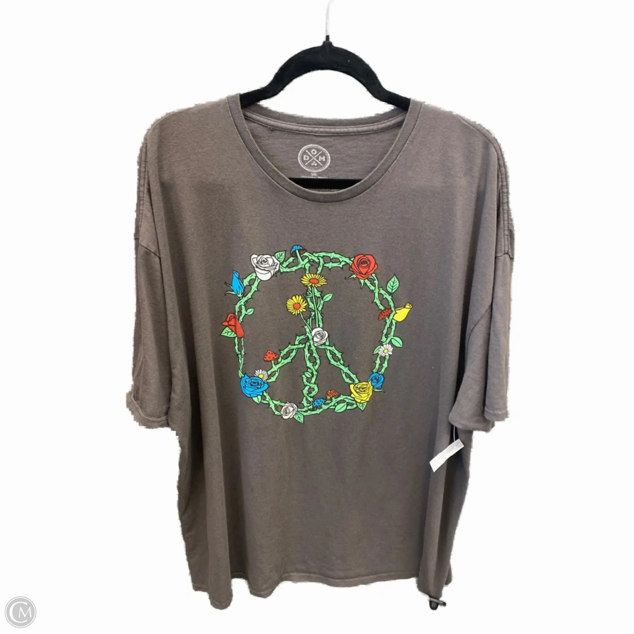 Casual Essential Wear Cozy Look Wear Top Short Sleeve By Clothes Mentor In Grey, Size: 3x