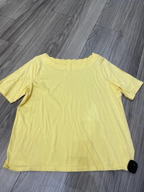 Casual Performance Simple Yet Elegant Yellow Top Short Sleeve Talbots, Size 1x