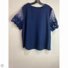 Comfy Essentials Wear Minimalist Wear Top Short Sleeve By Clothes Mentor In Navy, Size: 4x