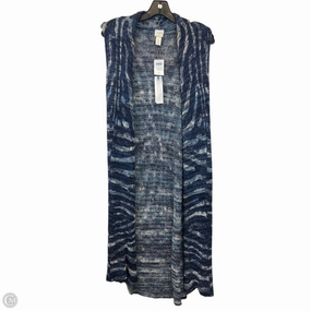 Simple Urban Layer Vest Other By Chicos In Blue & Cream, Size: Xxl