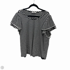Top Short Sleeve By Jane And Delancey In Black & White, Size: 3x sporty wear Bright and Bold