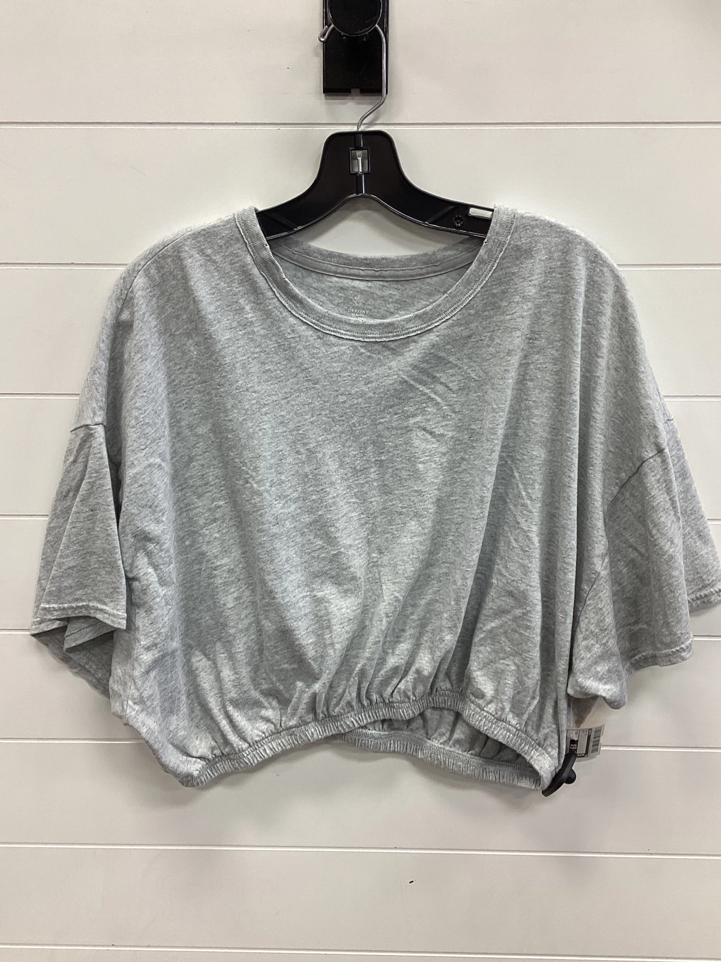 Essential layering piece Soft Touch Fabric Top Ss By Aerie In Grey, Size:Xl