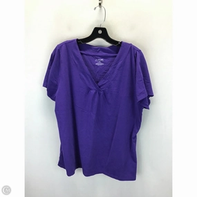 Top Short Sleeve By Lane Bryant In Purple, Size: 1x Everyday Chic