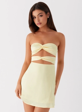 Tianna Mini Dress - Yellow Soft Presence