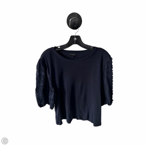 Casual Flex Top Short Sleeve By Ann Taylor In Blue, Size: Xl