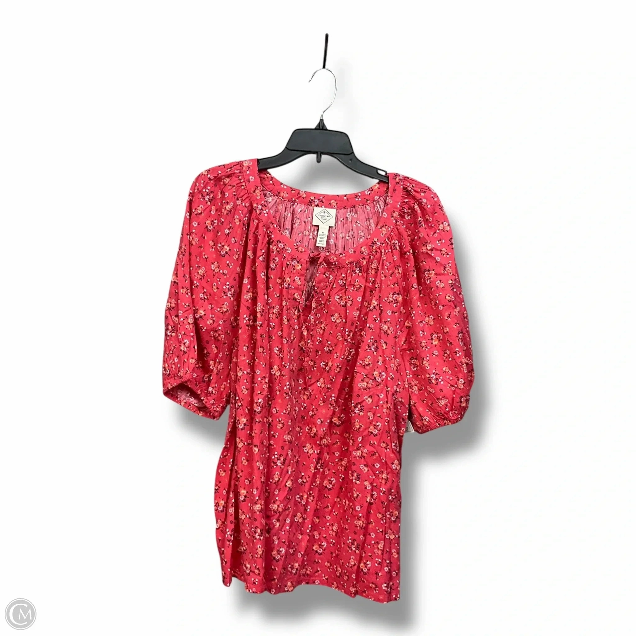 Top Short Sleeve By St Johns Bay In Floral Print, Size: 3x Perfect Design