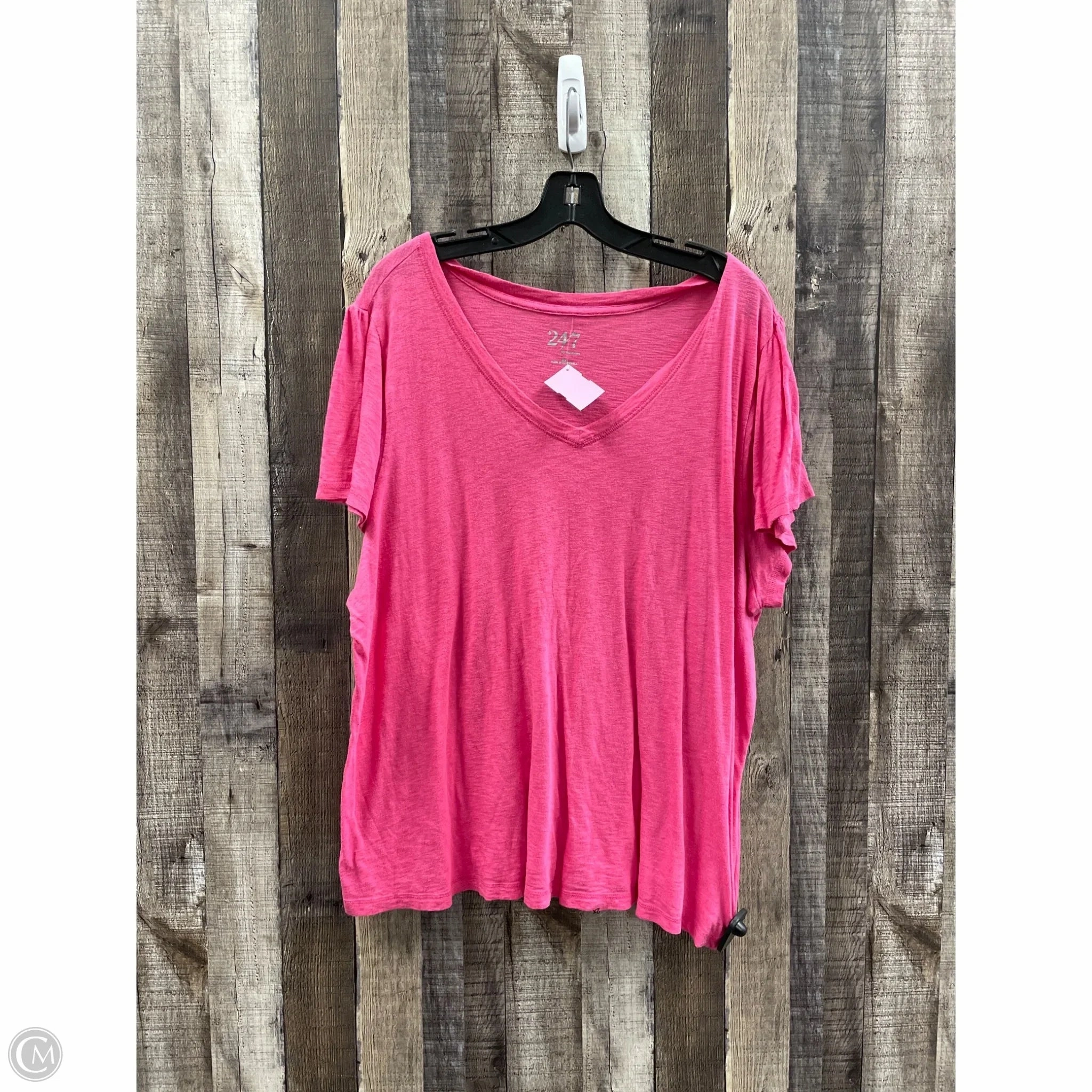 Vegan Soft Stretch Fit Top Short Sleeve Basic By Maurices In Pink, Size: 2x