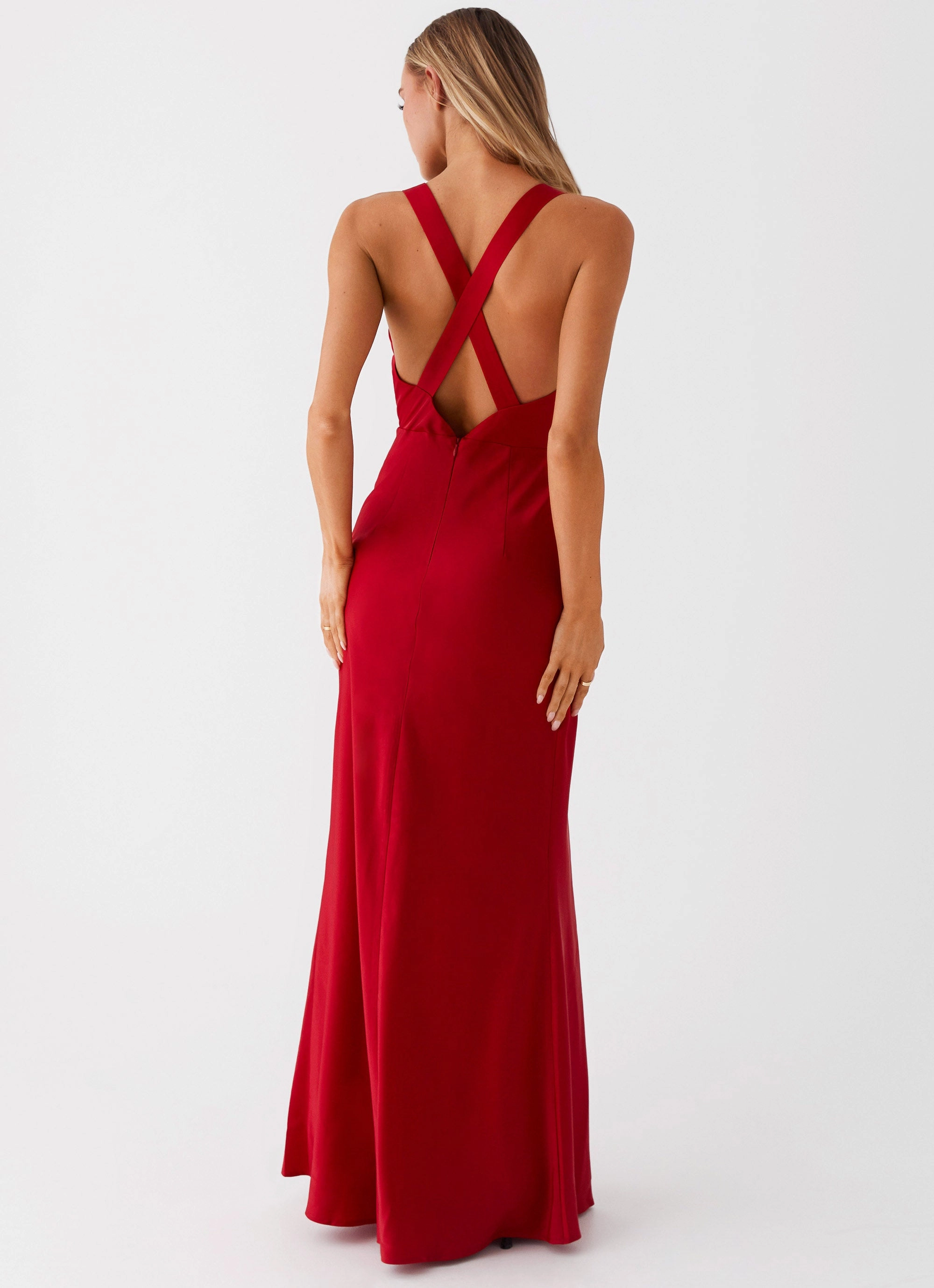 Slyvia Maxi Dress - Red Timeless Style Wear Lounge Base