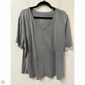 Top Short Sleeve By Terra & Sky In Grey, Size: 2x Sleek Waistband AntiPilling Treatment