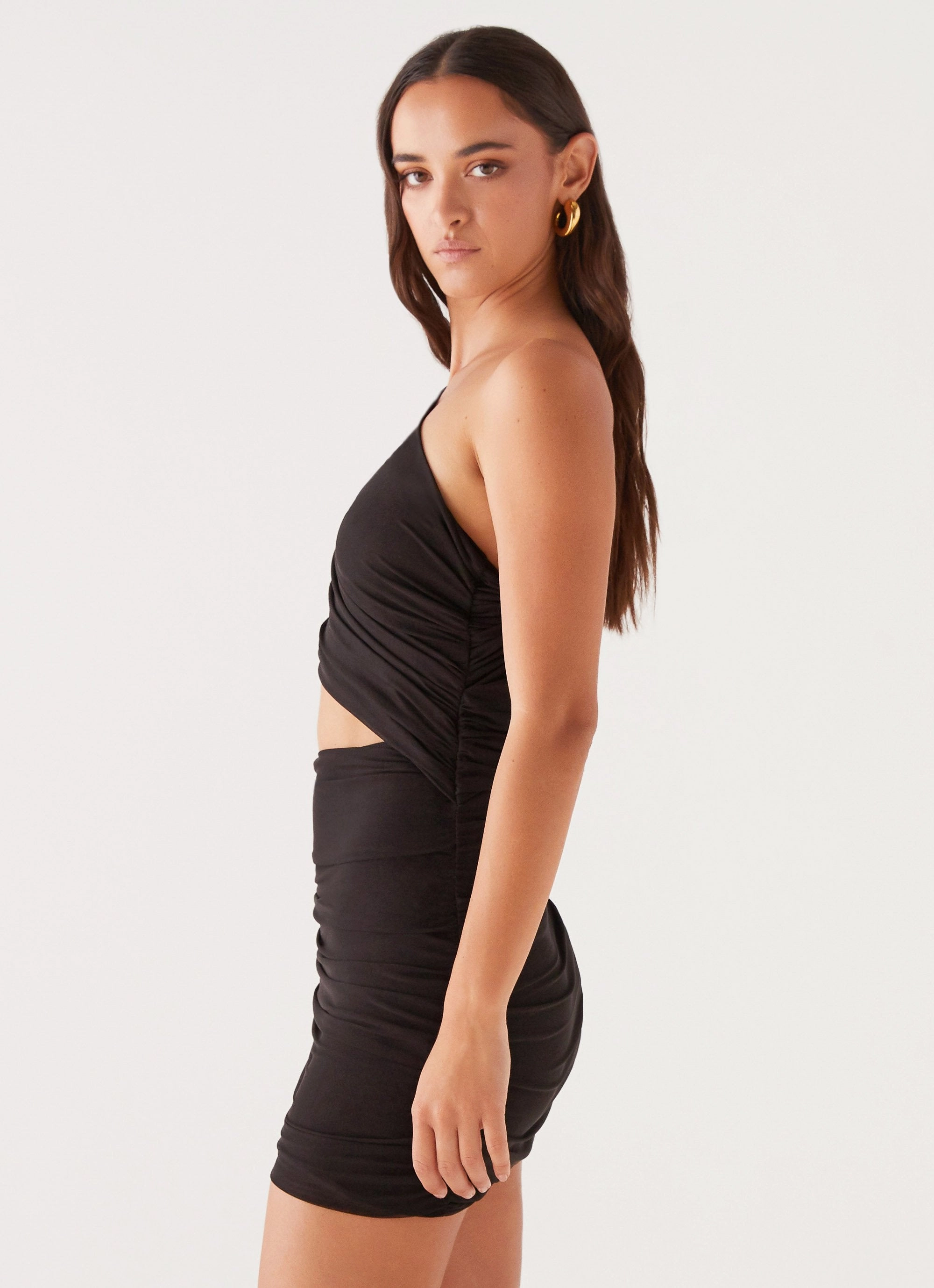 Youthful Look Olive Tone Addie Mini Dress - Black