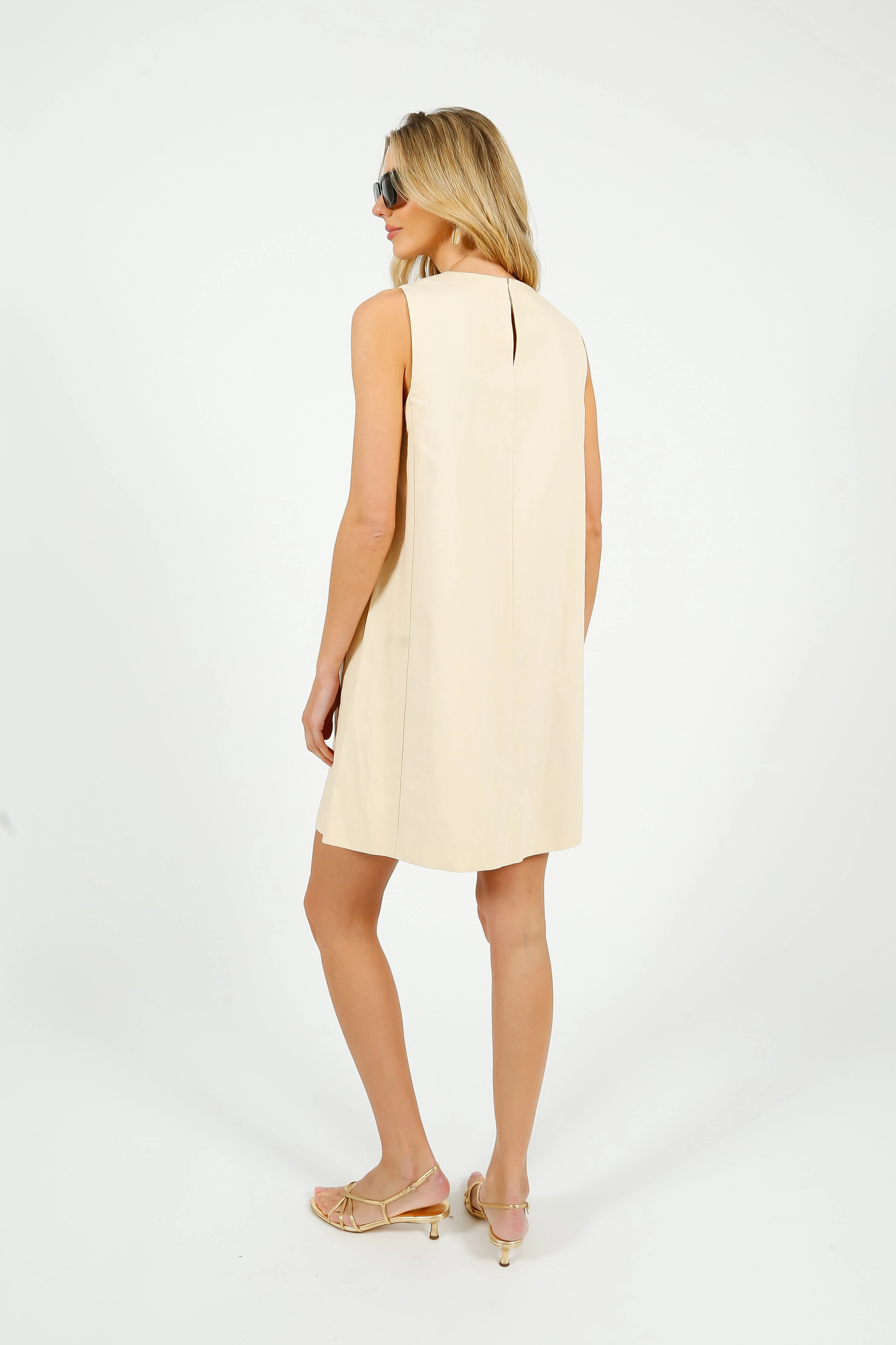 MM Donald Dress in Ivory Geometric Delicate Mood Casual Comfort