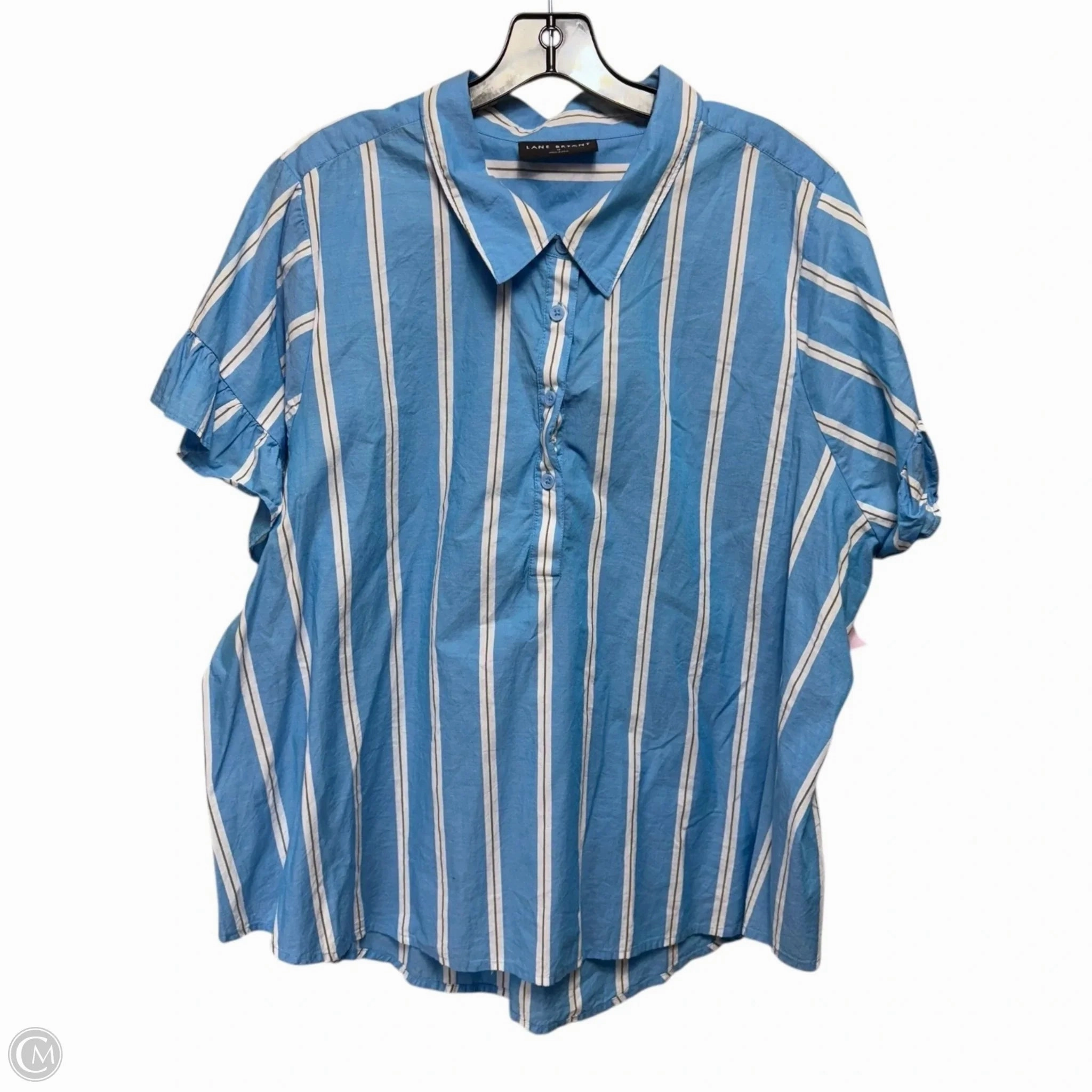 Top Short Sleeve By Lane Bryant In Striped Pattern, Size: 1x adults'