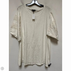 Modern Smart Top Short Sleeve Basic By Lane Bryant In White, Size: 3x