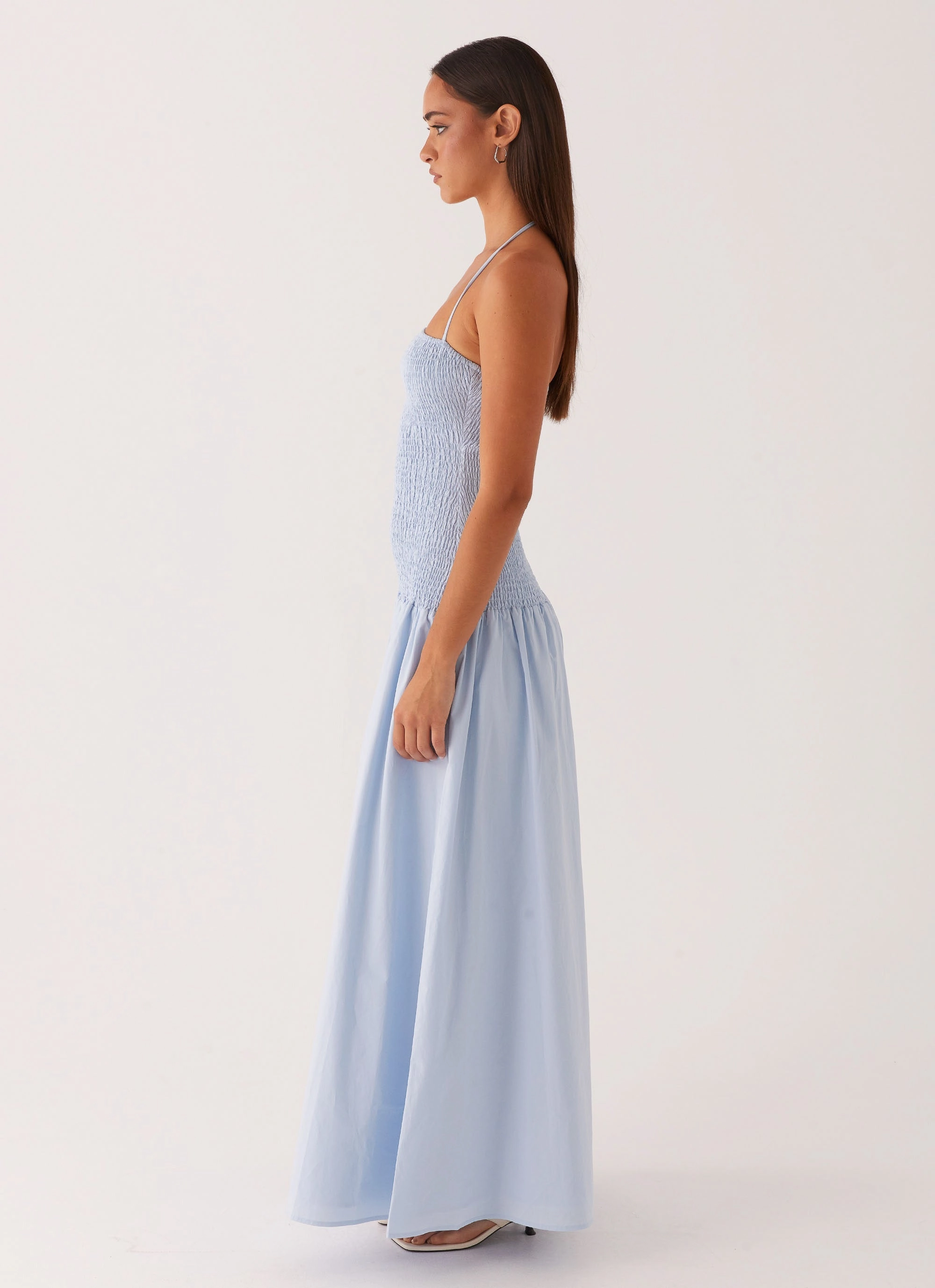 Zahra Maxi Dress - Blue Silky Mood