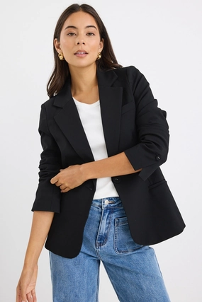 Everyday Comfort Suave Black Fitted Short Blazer
