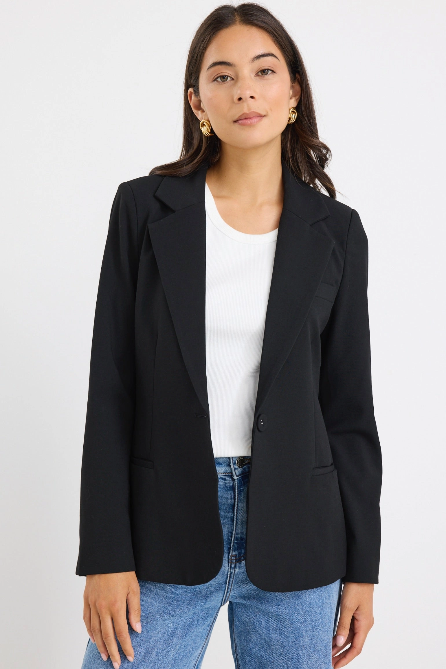 Wedding guest Suave Black Fitted Short Blazer