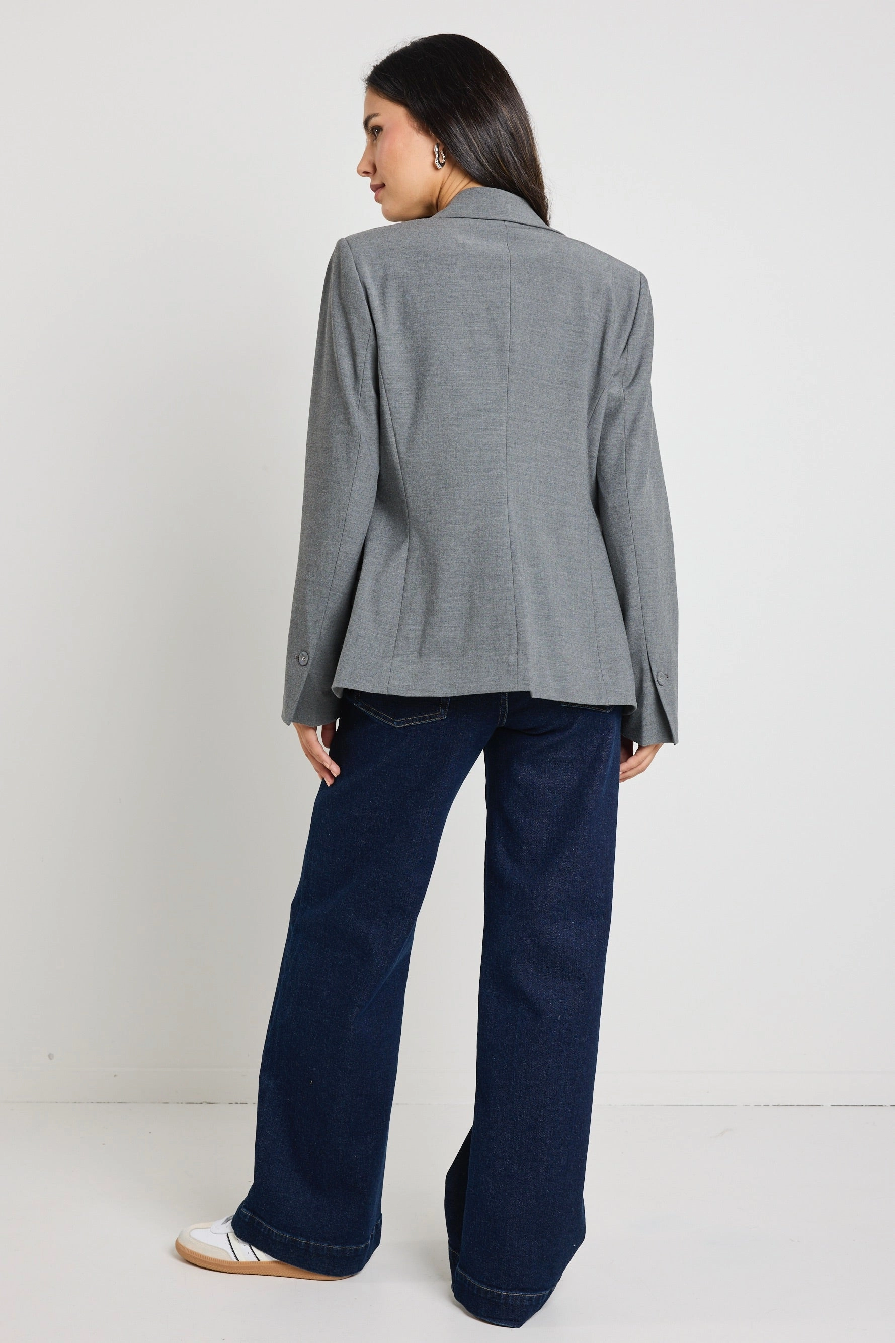 Sleepwear Festival Outfit Suave Charcoal Fitted Short Blazer