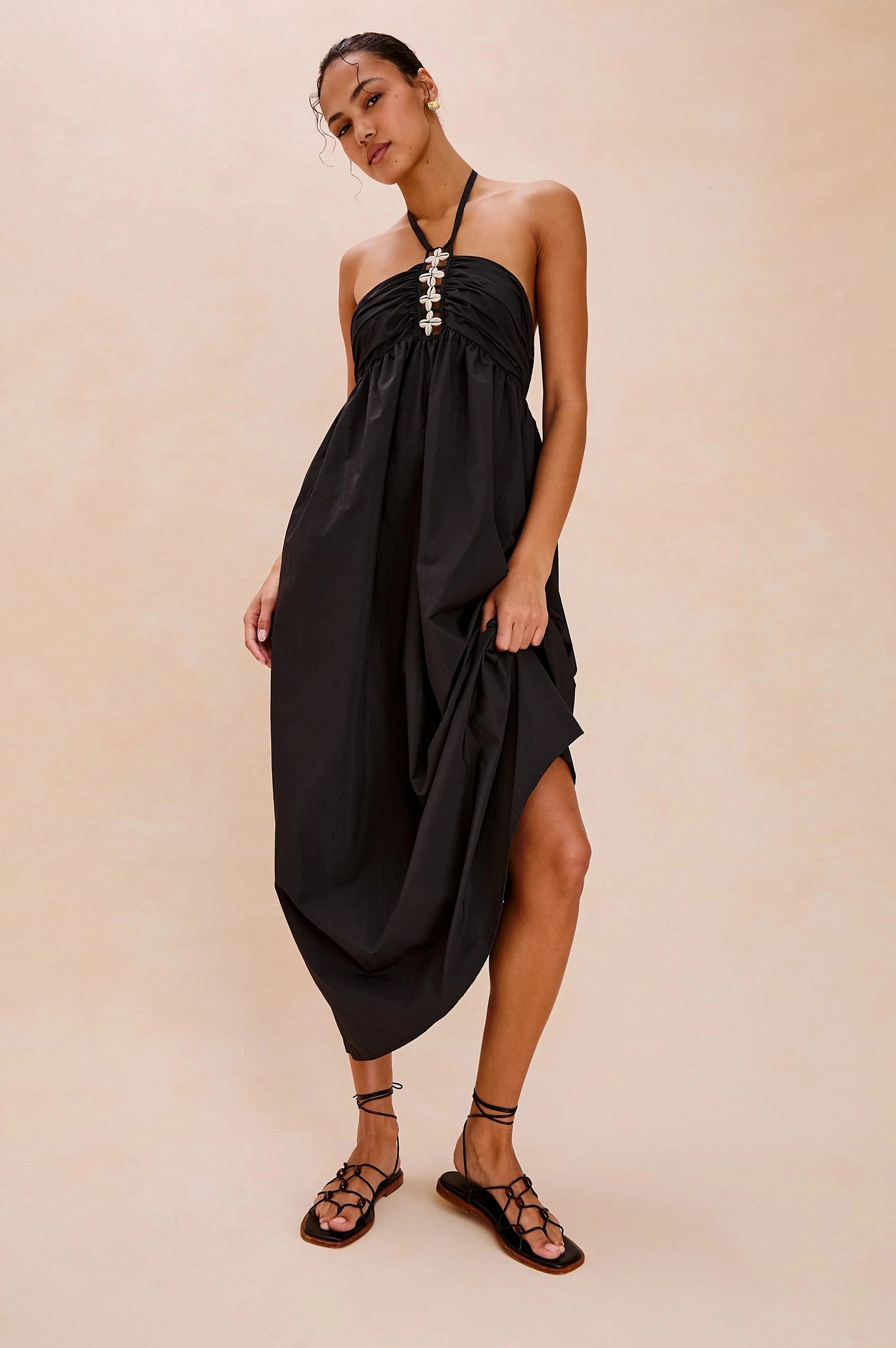 Kind Light Flexible Comfort RAILS Palazzo Dress in Black