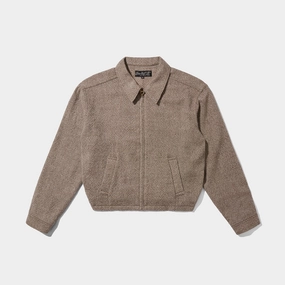 Summer Blouson Beige Melange Cozy Comfort Long Sleeves