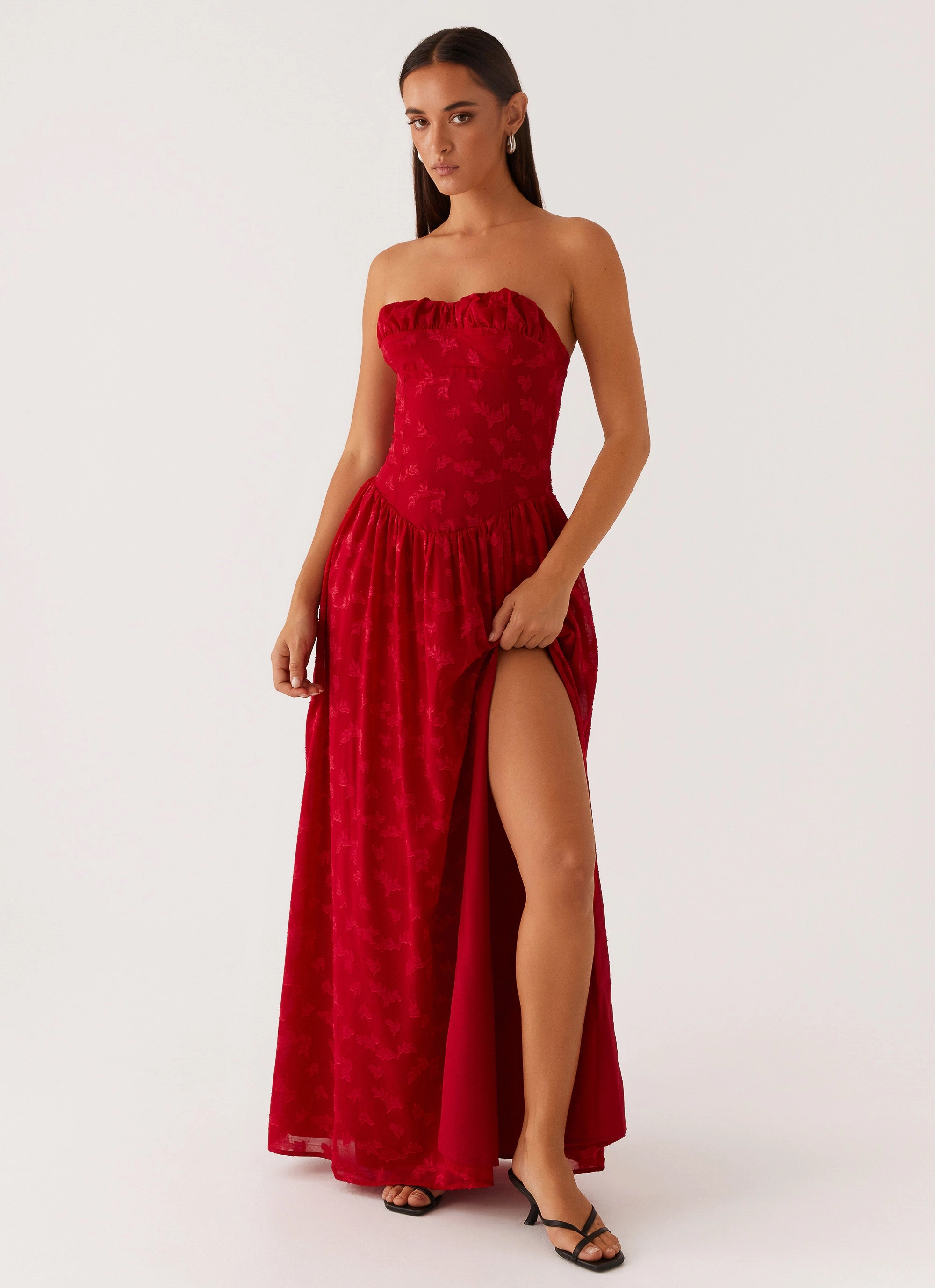 Relaxed Fit Look Adira Maxi Dress - Red
