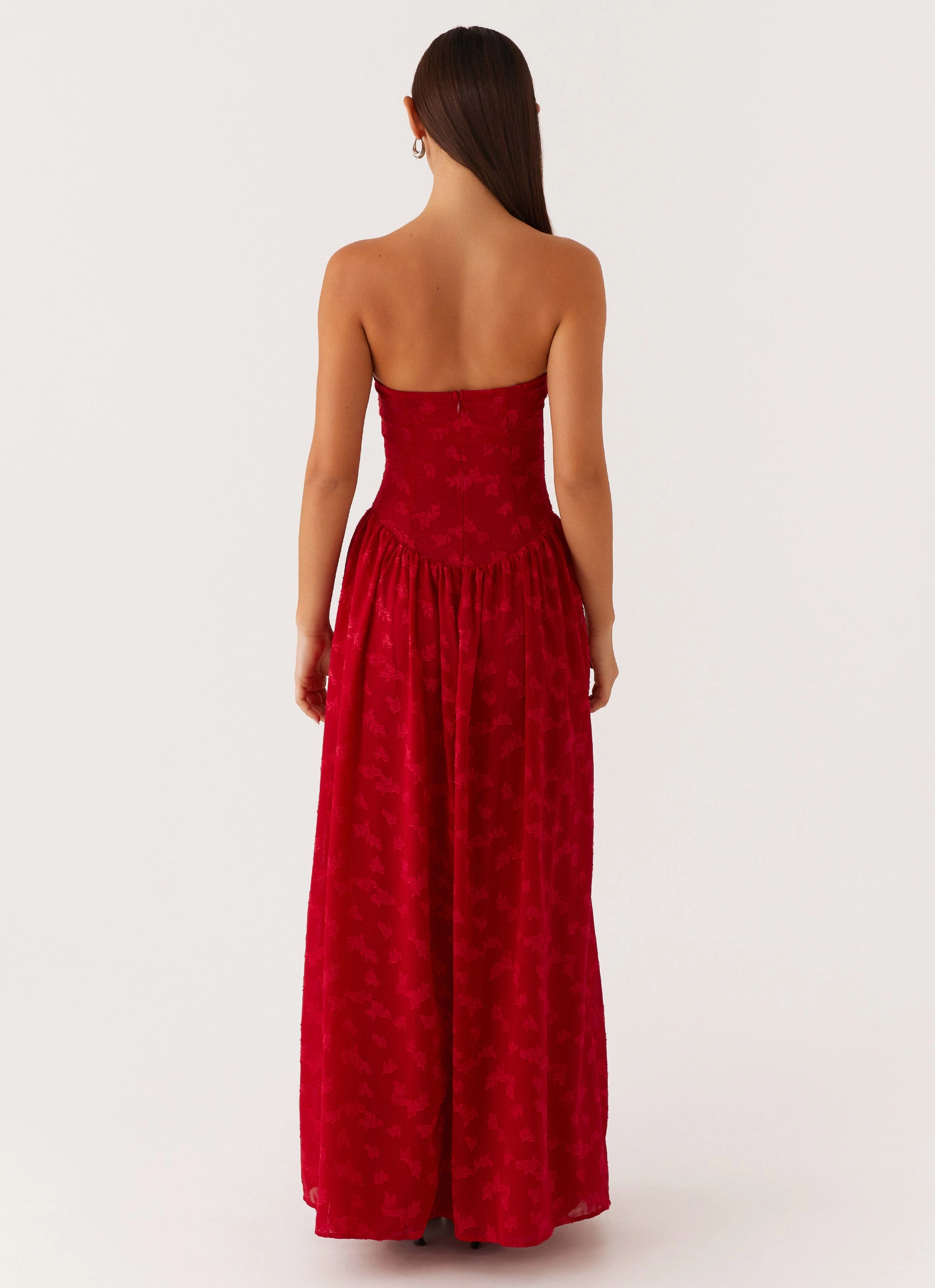 Cotton Touch Adira Maxi Dress - Red