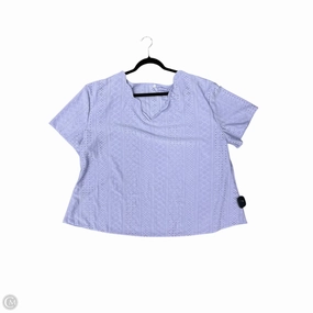 Chilly Style Top Short Sleeve By Cme In Purple, Size: 4x