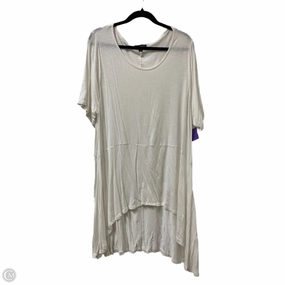 Top Short Sleeve By Lane Bryant In White, Size: 2x Soft Material