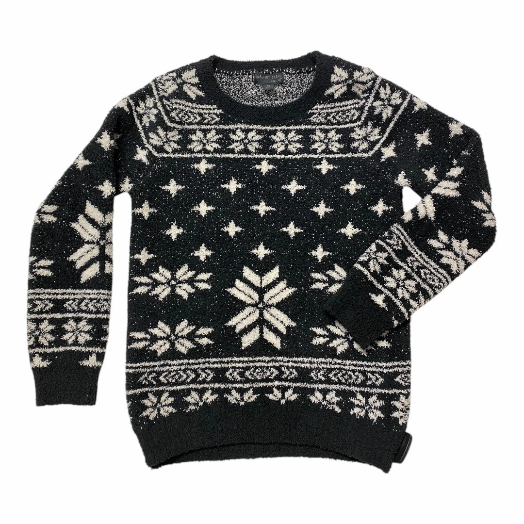 Outdoor Vibe Comfort Fit Design Sweater Designer By Barefoot Dreams In Black & White, Size:Xs
