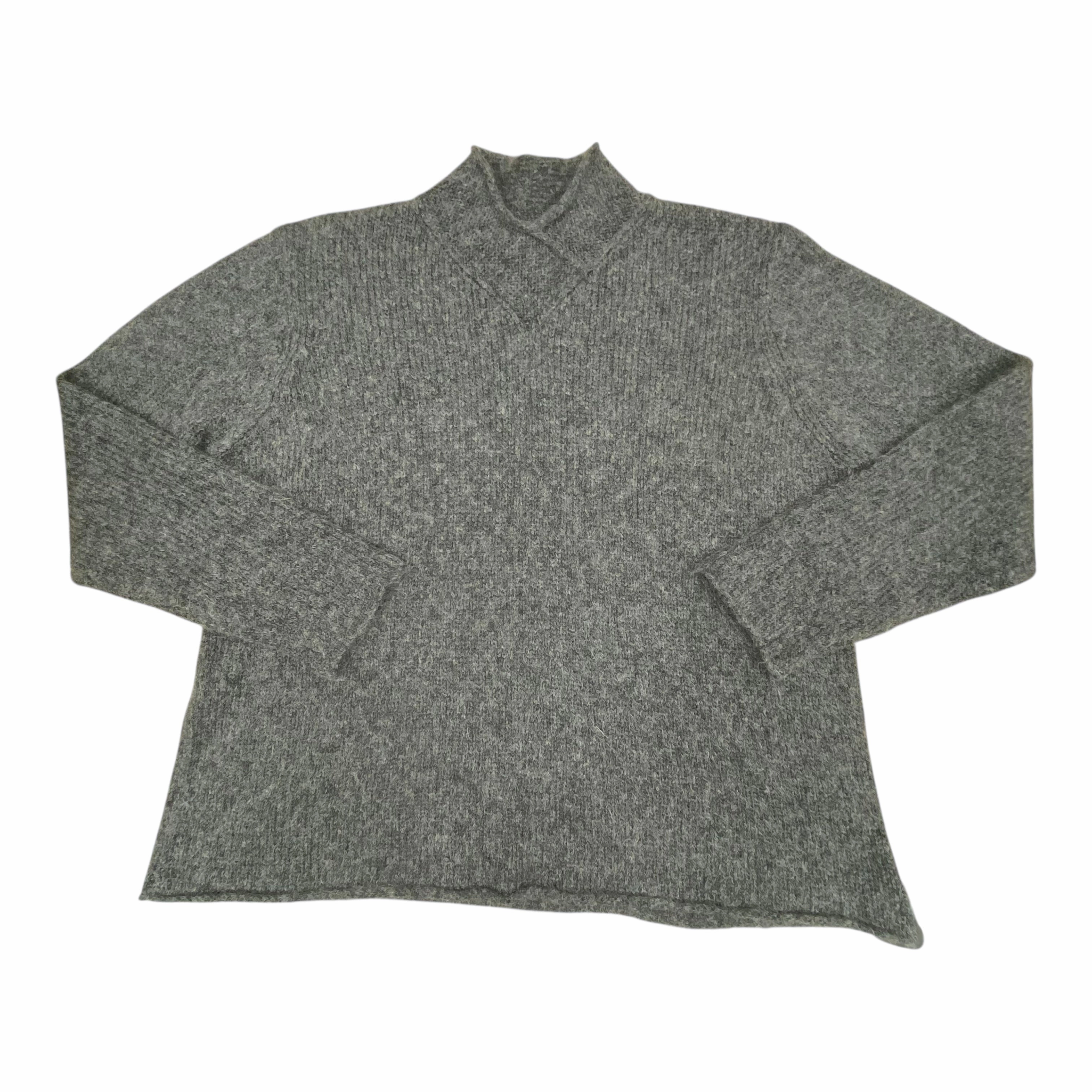 Reinforced Edging Sweater Designer By Eileen Fisher In Grey, Size:Xl