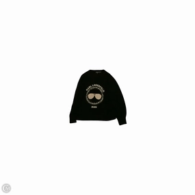 Comfort Flex Sweater Designer By Karl Lagerfeld In Black, Size: L
