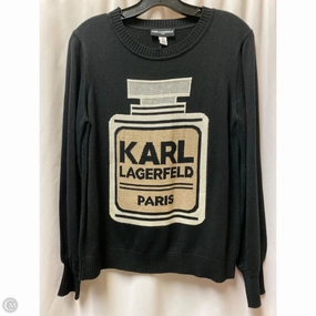 Sweater Designer By Karl Lagerfeld In Black, Size: M Chilly Comfort Warm Wardrobe