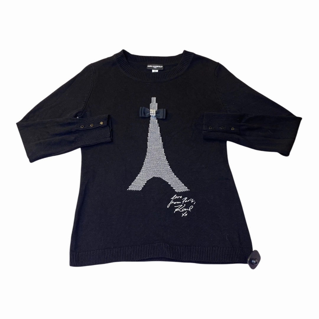 Sweater Designer By Karl Lagerfeld In Black, Size:S Cozy Design Wear