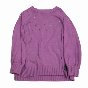 Sweater Designer By Karl Lagerfeld In Purple, Size:M Hypoallergenic Lining