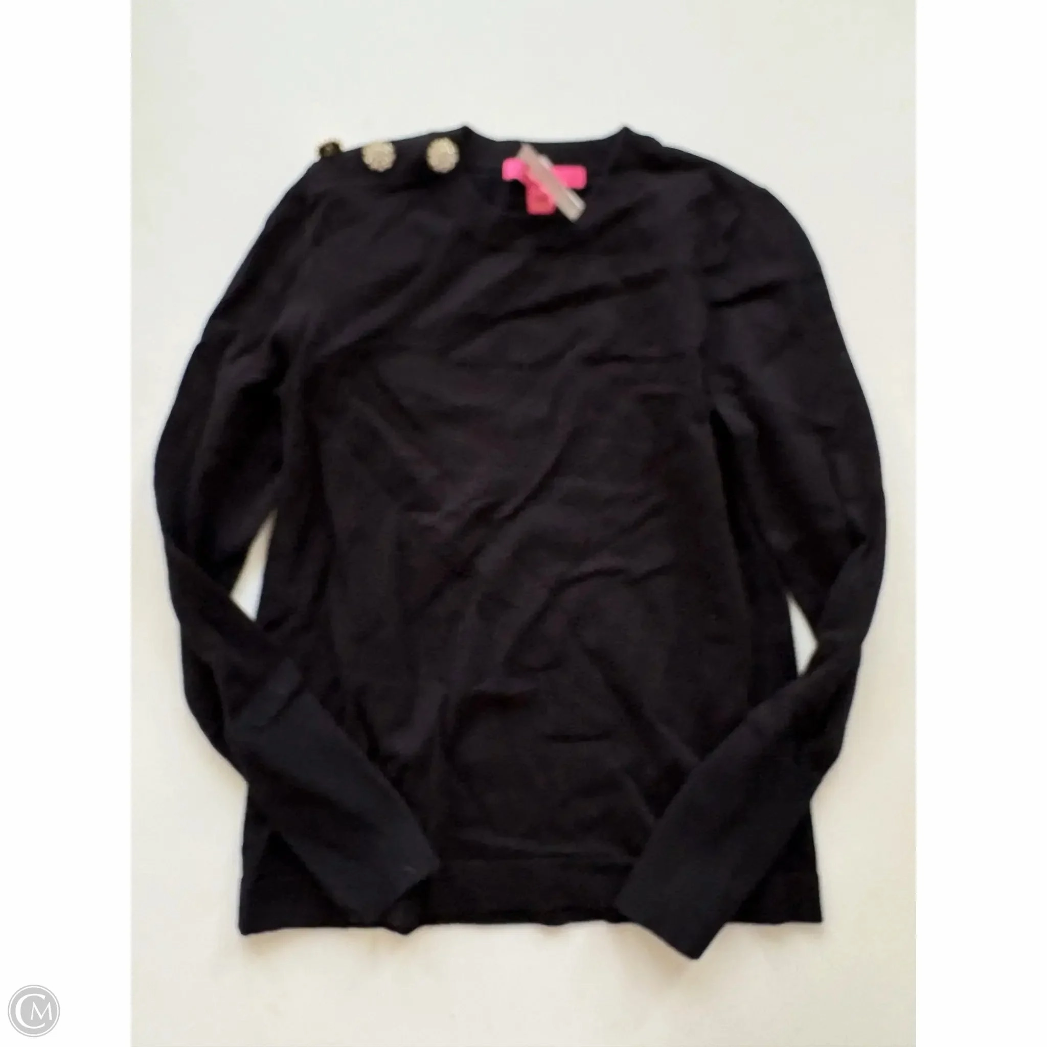 Sweater Designer By Lilly Pulitzer In Black, Size: Xs Side Slit Design