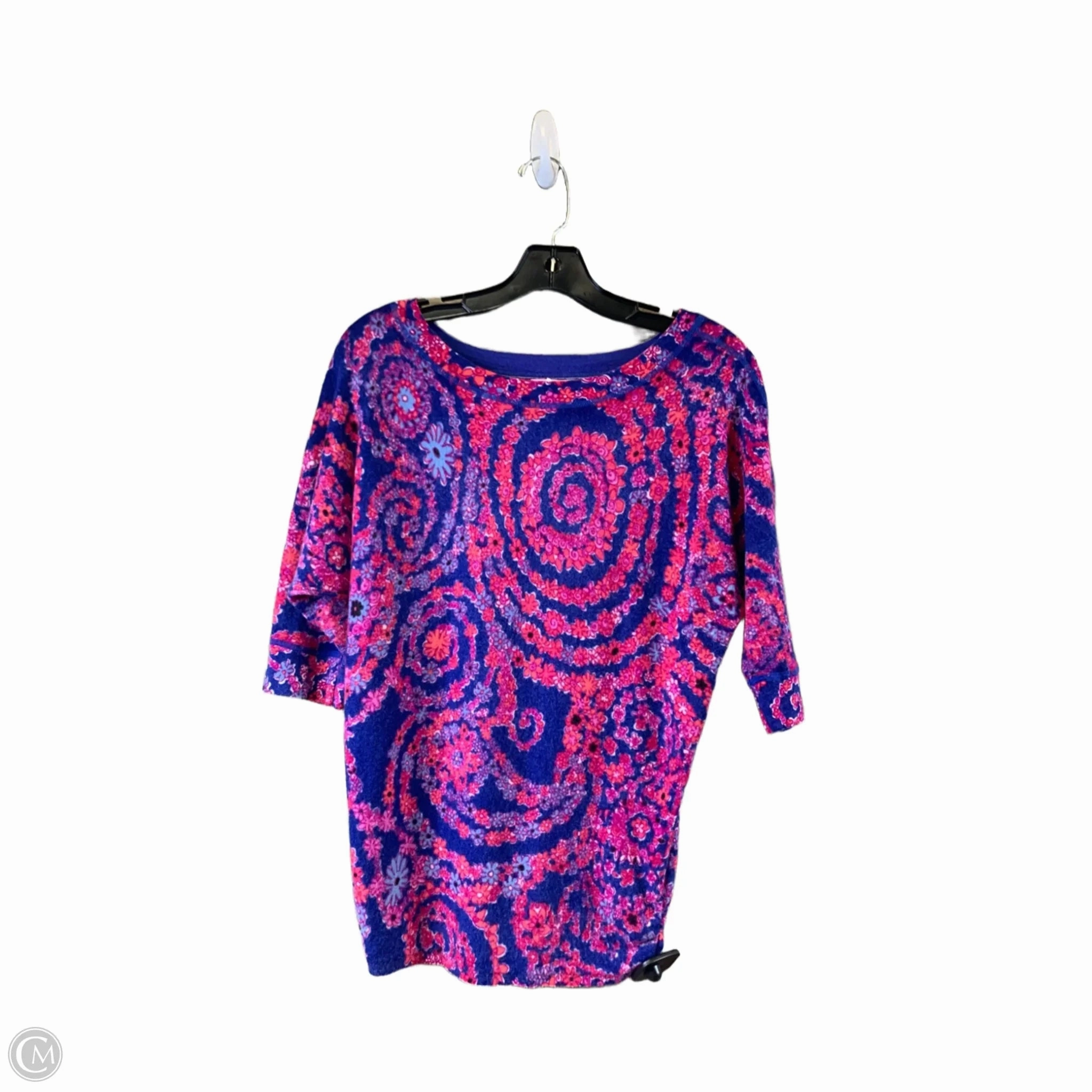 Sweater Designer By Lilly Pulitzer In Blue & Pink, Size: L Layer Design