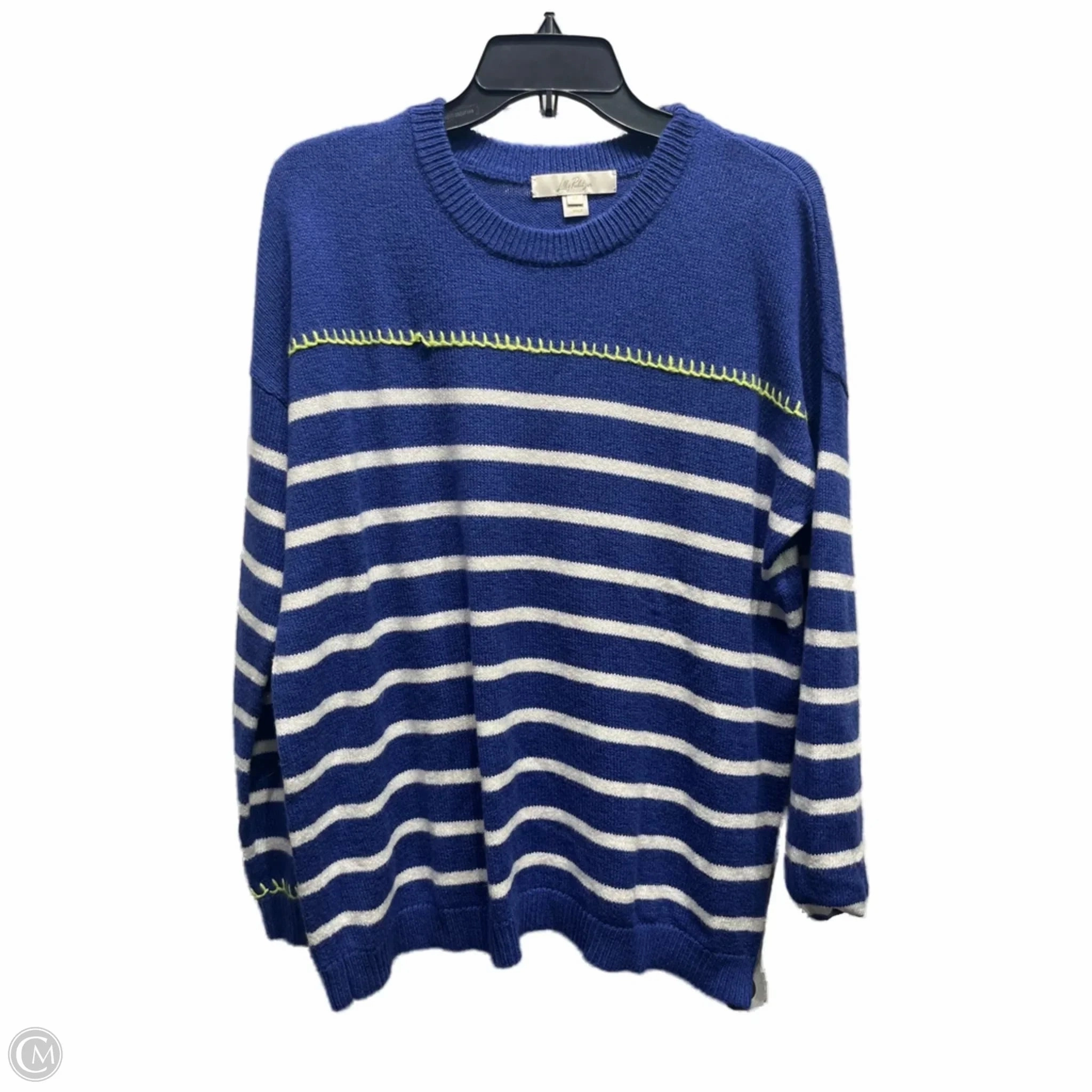 Cozy Design Fit Textured Knit Sweater Designer By Lilly Pulitzer In Blue, Size: M
