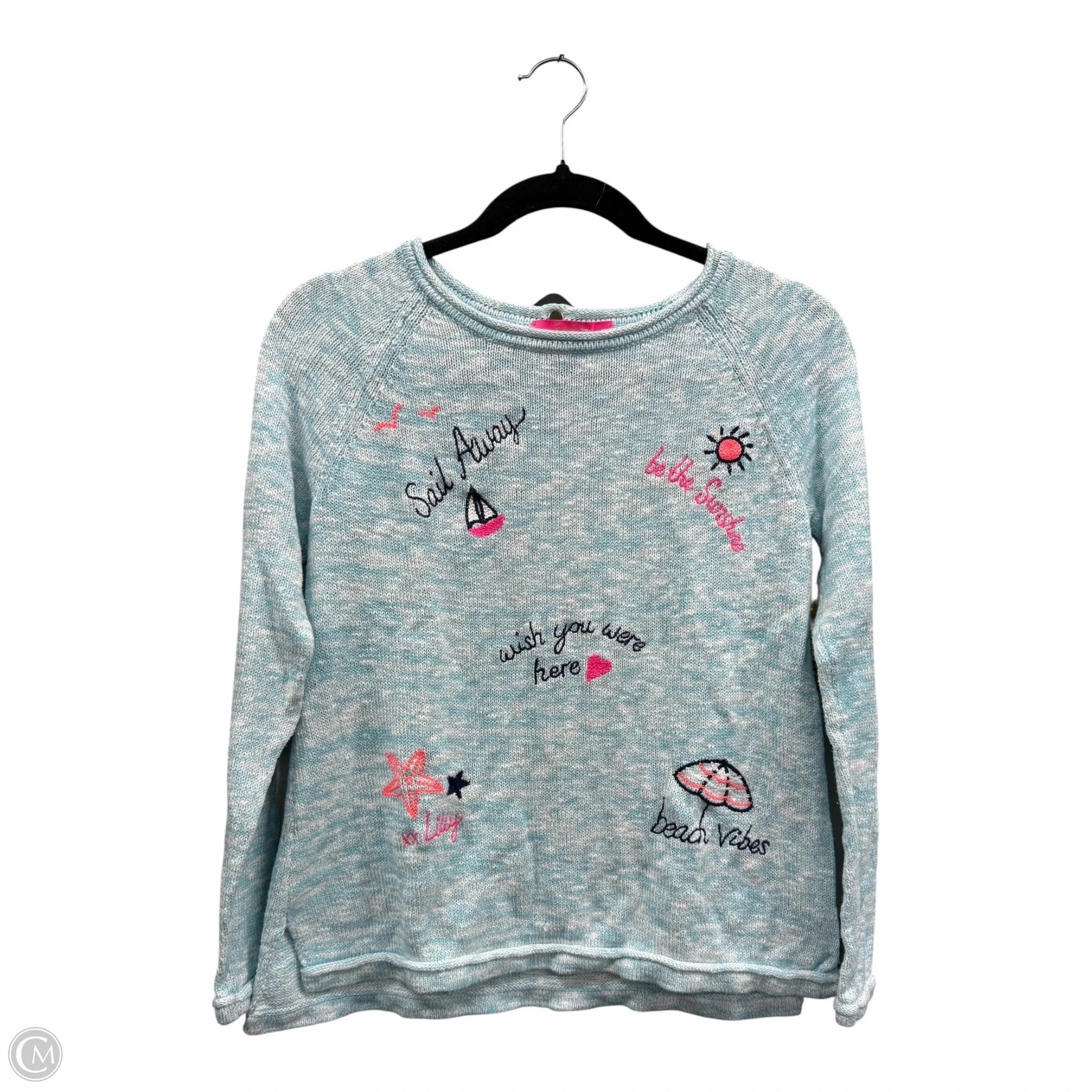 Sweater Designer By Lilly Pulitzer In Blue, Size: S Sleek Waist