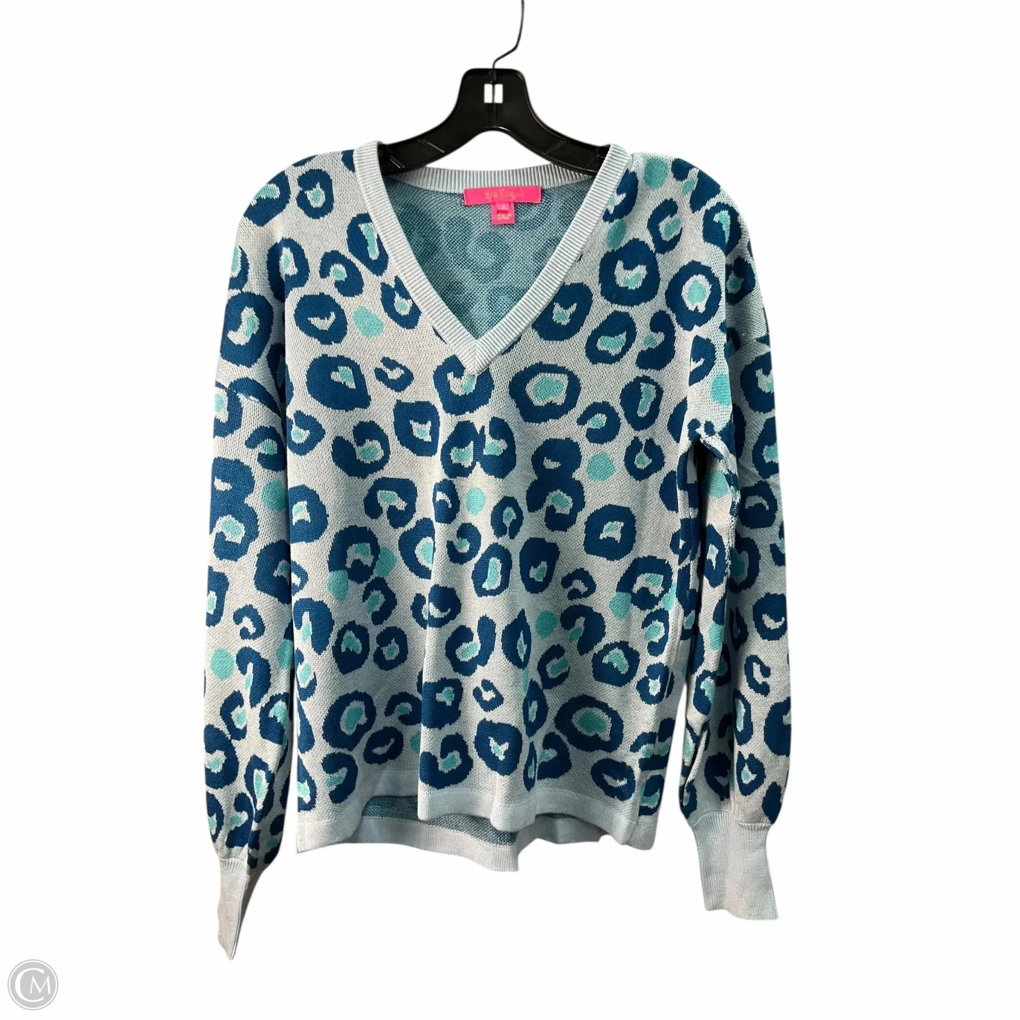 Sweater Designer By Lilly Pulitzer In Blue, Size: S Colorfast Dye Method Cozy Vibes