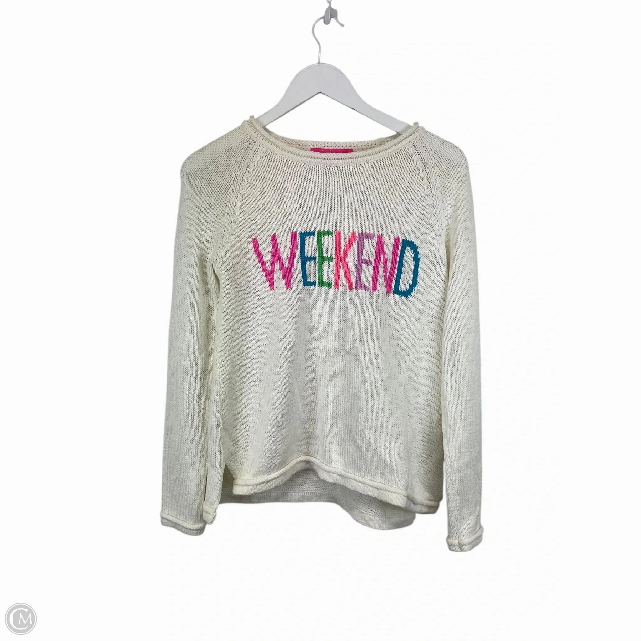 Sweater Designer By Lilly Pulitzer In Cream, Size: Xs Soft Knit Style Chilly Weather Wear