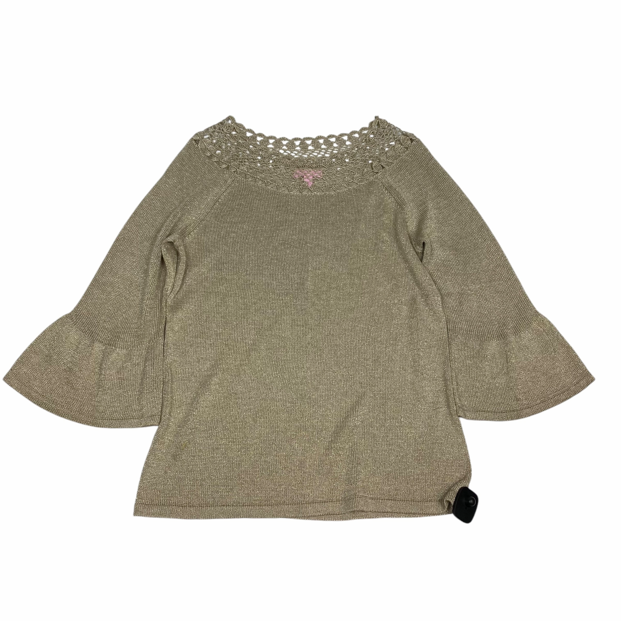 Chill Comfort Wear Sweater Designer By Lilly Pulitzer In Gold, Size: L