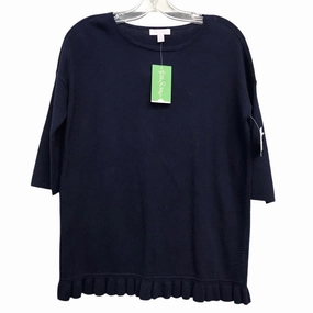 Sweater Designer By Lilly Pulitzer In Navy, Size:Xl Cozy Piece Comfortable Layer