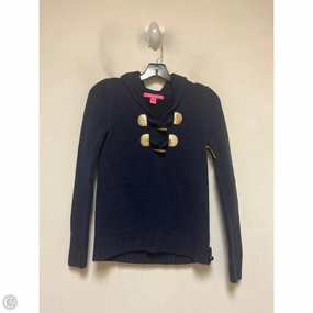 Tactile Grid Knit Breathable Base Sweater Designer By Lilly Pulitzer In Navy, Size: Xxs