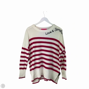 Casual Knit Wear Cozy Stretch Sweater Designer By Lilly Pulitzer In Striped Pattern, Size: L