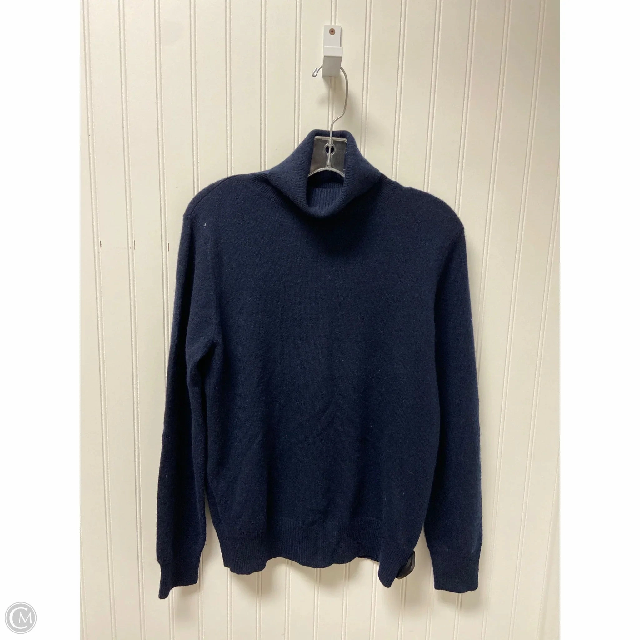 Sweater Designer By Neiman Marcus In Navy, Size: L All Purpose Wear Cozy and Versatile